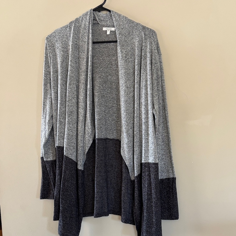 Maurices Two-Tone Gray and Black Cardigan